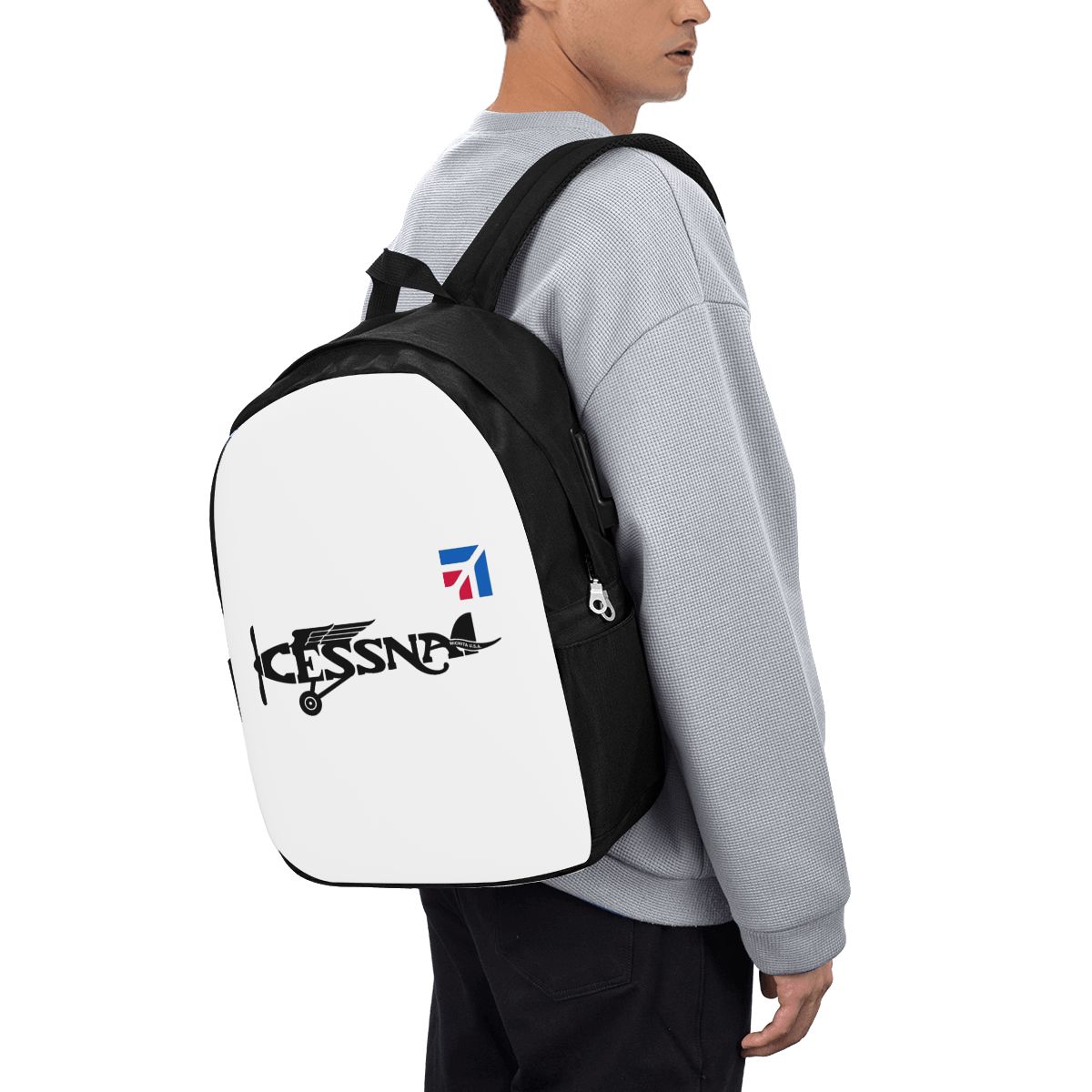 Laptop Bag - Cessna Logo Backpack Travel Notebook Bag