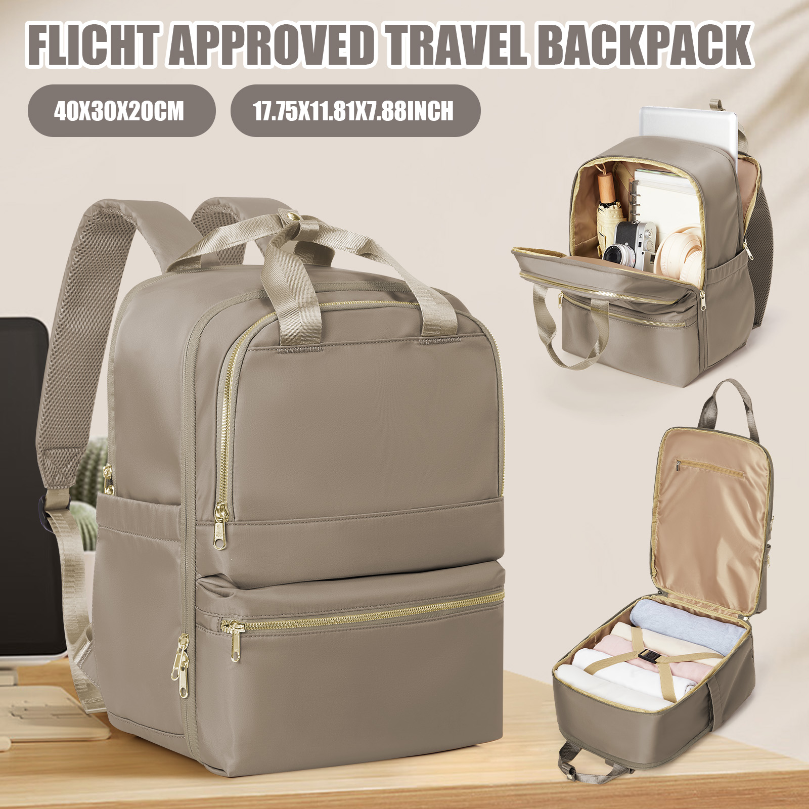 Laptop Original Accessories - Ryanair 40x30x20 Travel Backpack for Women,