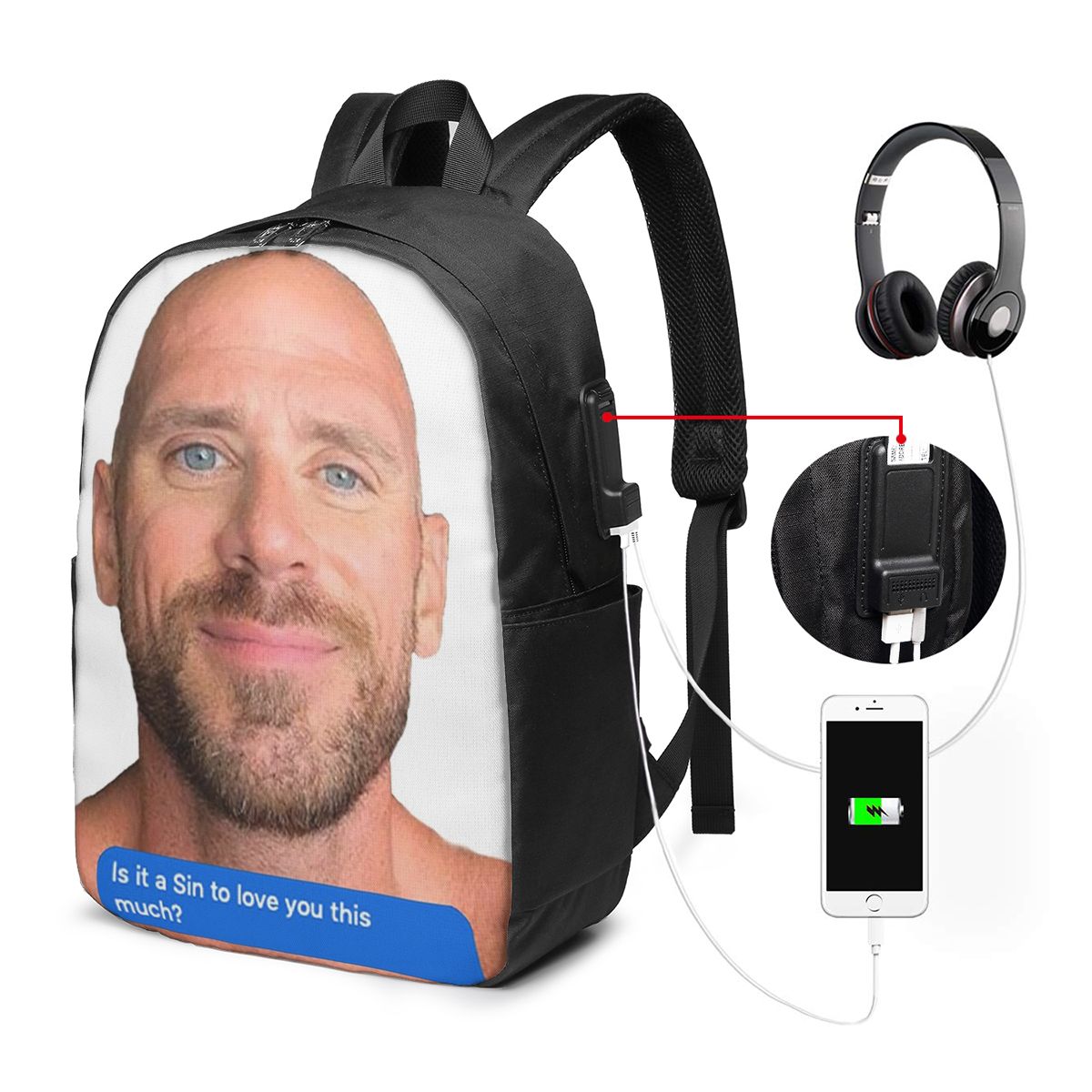 Johnny Sins Flirty Text Bubble - Laptop Bag 评论和价格
