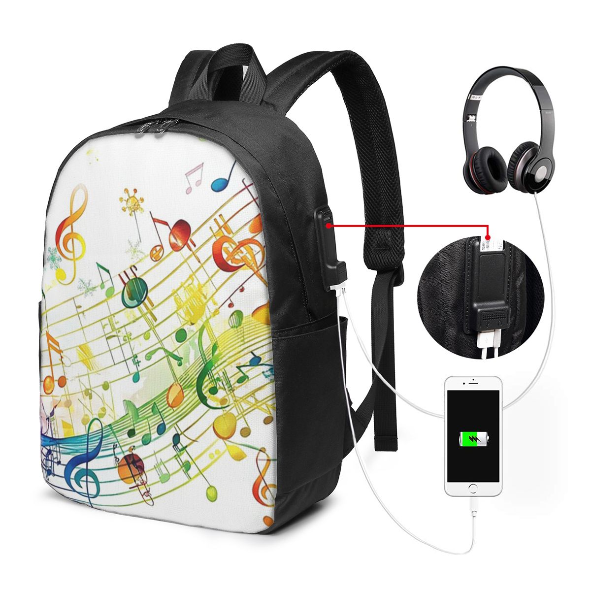 Abstract Piano Keys With Music - Laptop Bag 评论和价格