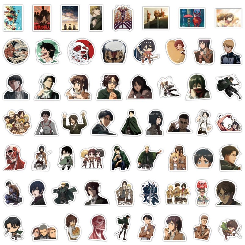 60Pcs Attack on Titan Anime St - Laptop Original Accessories 评论和价格