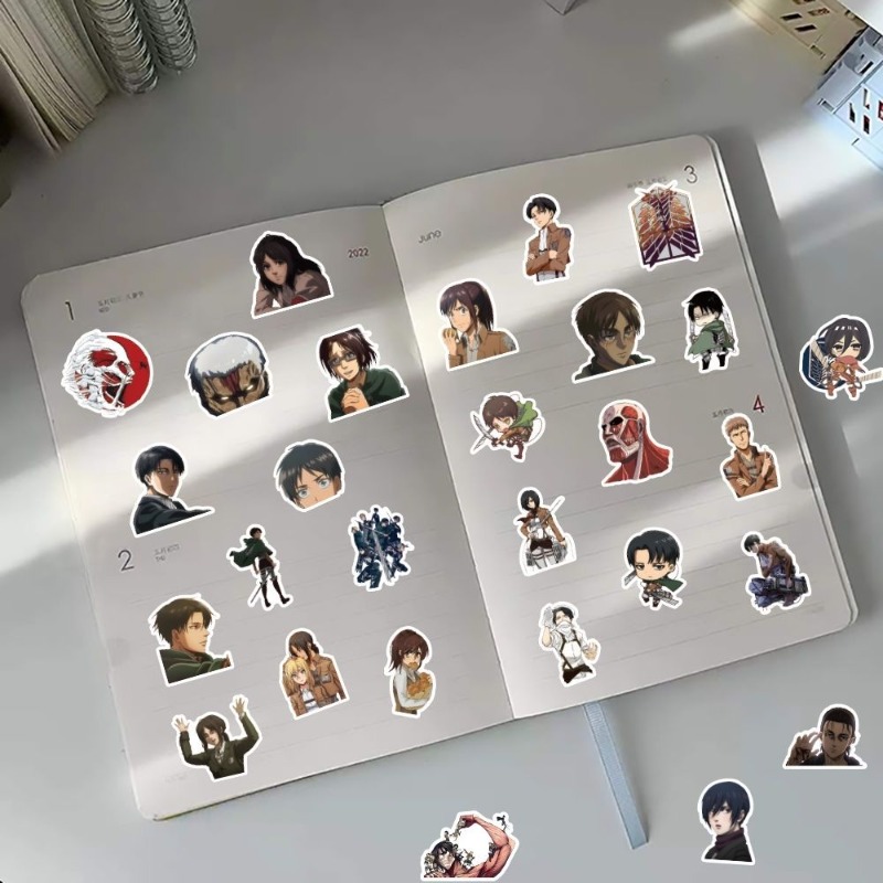 60Pcs Attack on Titan Anime St - Laptop Original Accessories 评论和价格