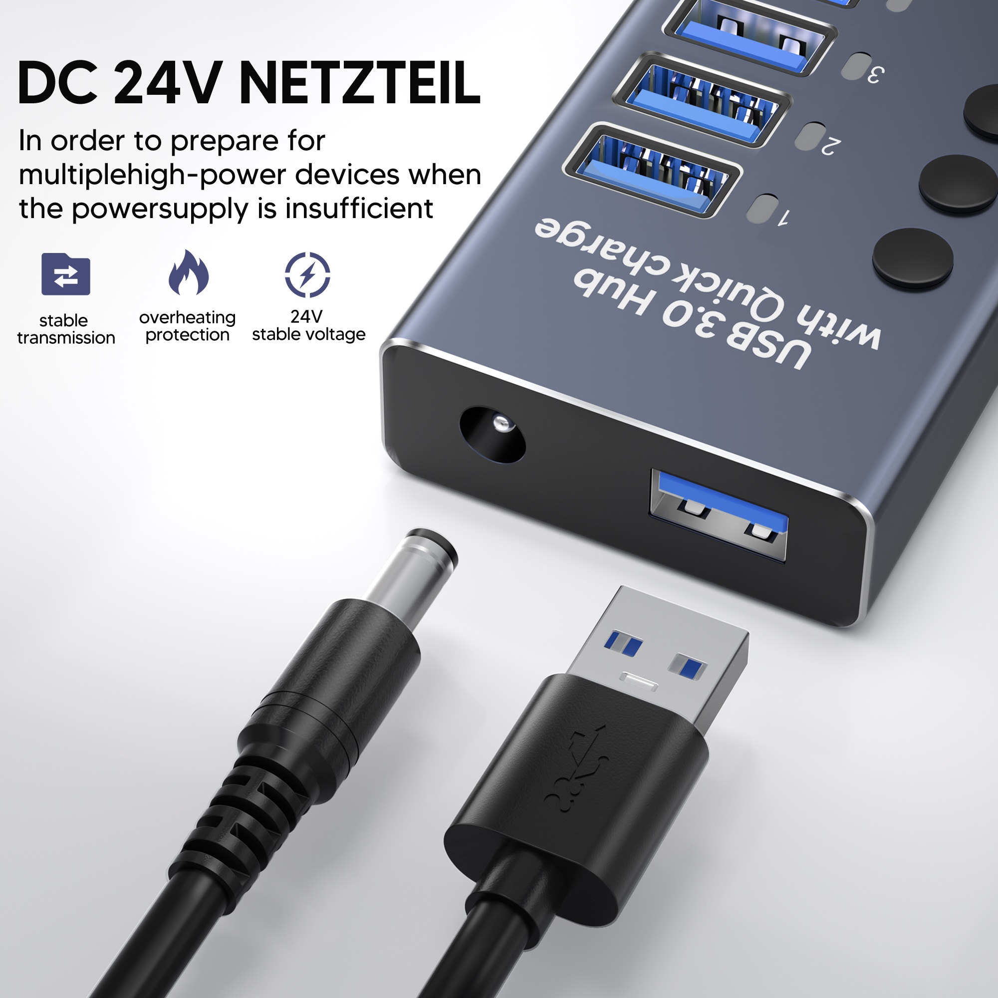 10 Port Aluminum Alloy High Sp - Usb Hub 评论和价格