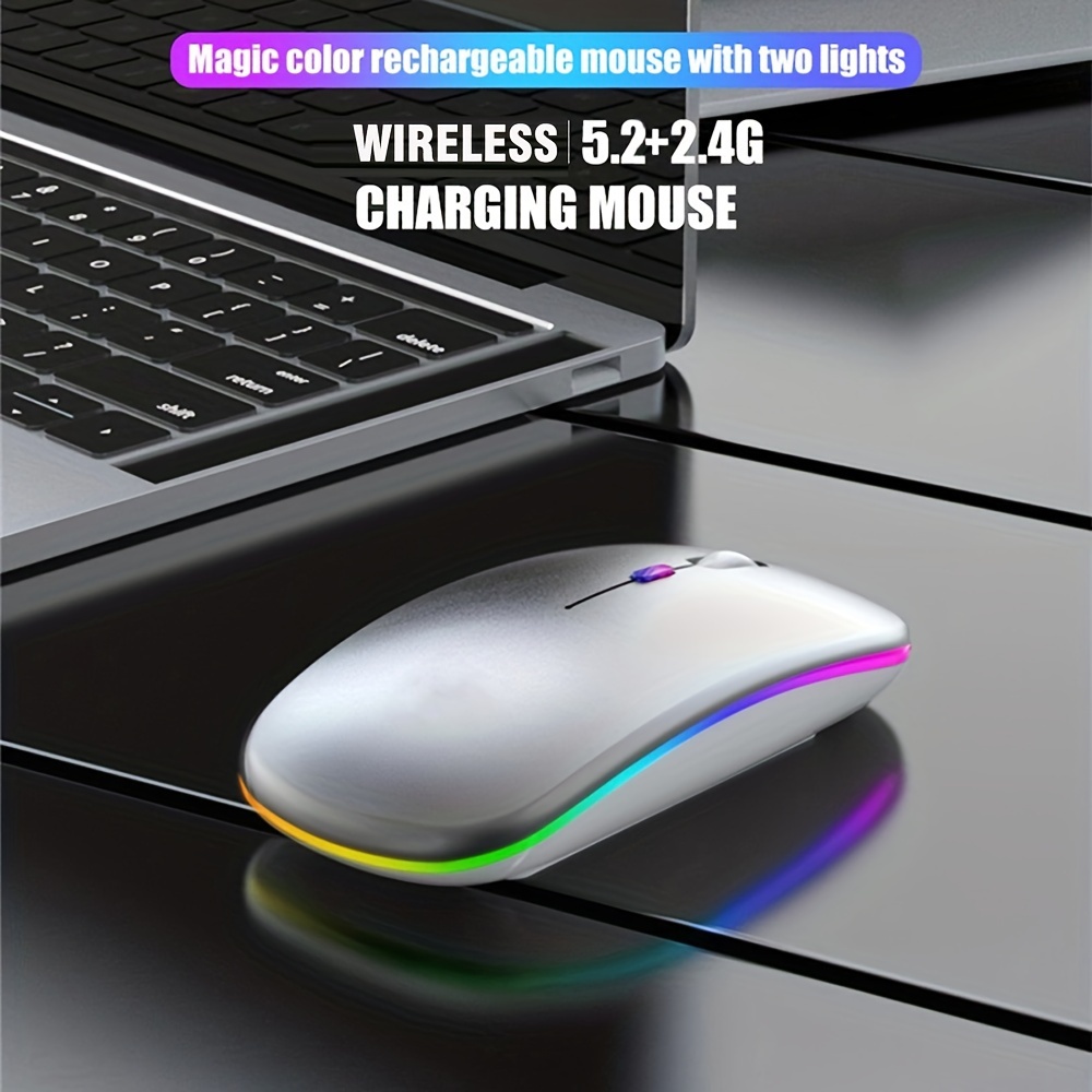 Wireless Mouse RGB Rechargeabl - Laptop Mouse 评论和价格