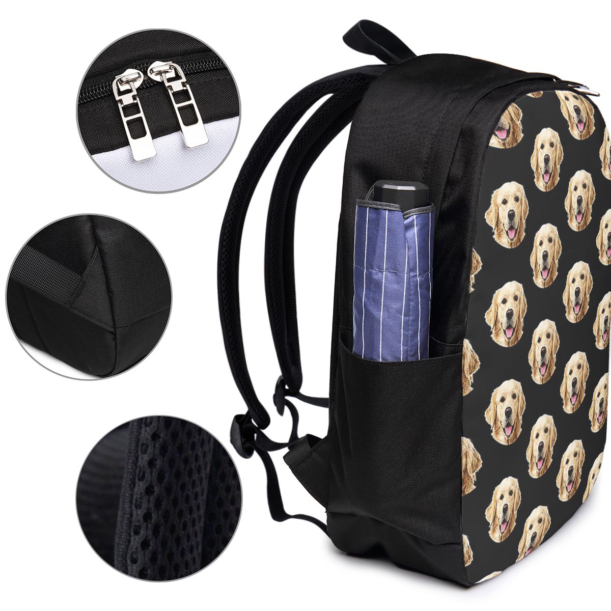 Funny Golden Retriever Face Po - Laptop Bag 评论和价格